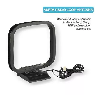 Mini Universal FM/AM Loop Antenna For Sony Sharp Chaine Stereo AV Receiver • £4.60