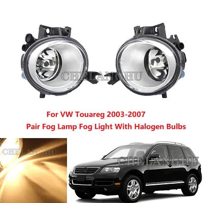 For VW Touareg 2003 2004 2005 2006 2007 Fog Light Fog Lamp With Halogen Bulbs • $59.99