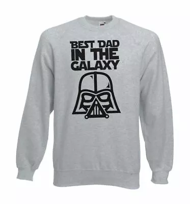 Adults Galaxy Wars Vader Best Dad In The Galaxy Fathers Day Unisex Grey Jumper • £21.95