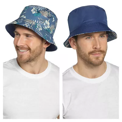 IUEG Mens Reversible Camouflage Bucket Bush Summer Sun Hat - MultiColour • £6.99
