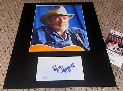 Merle Haggard Signed 3x5 Index Card Jsa 11x14 Mat 8x10 Photo Autograph Country • $280.49