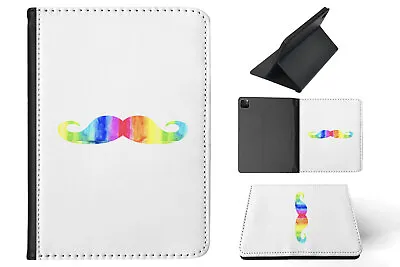 Case Cover For Apple Ipad|hipster Colourful Moustache #19 • $25.65