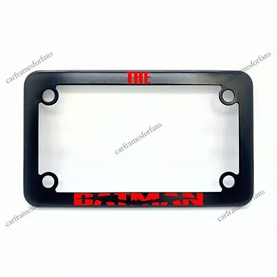 THE BATMAN Motorcycle License Plate Frame Made Of Black Powder Coated Metal • $29.99