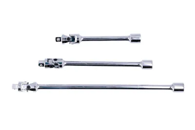 Universal Joint Extension Set Spring Loaded 1/4 Drive 3pce Socket UJ Set • £35.41