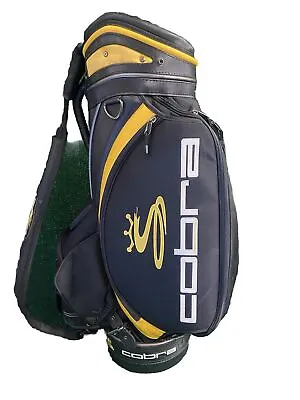 Cobra Golf Staff Bag Great Condition 6-Way Single Strap Rain Cover Zippers Work • $190.95
