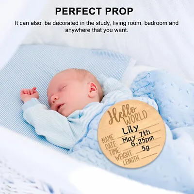Round Hello World Write Smoothly Durable Baby Announcement Sign For Hospital • $6.49