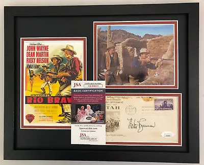 Walter Brennan (1894-1974) Signed  Photo Display Rio Bravo John Wayne  Jsa Coa • $399.99