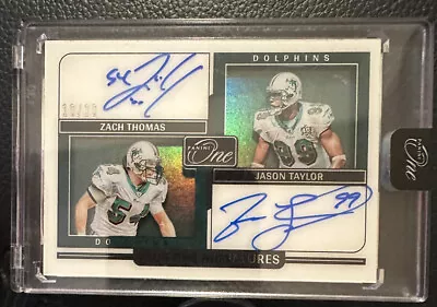 $229.99 • Buy JASON TAYLOR / ZACH THOMAS - 2022 PANINI ONE - PLUS ONE Signatures - #/20