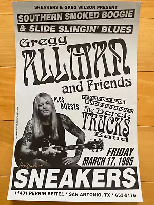 Greg Allman & Derek Trucks Signed Concert Poster San Antonio • $25.69