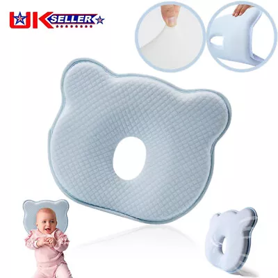 Newborn Baby Cot Pillow Prevent Flat Head Anti Roll Cushion Sleeping Support UK • £10.90