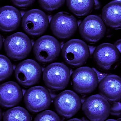 Miracle Bead Dark Blue Color Iridescent 4mm 6mm Round Jewelry Craft Beads • $7.99