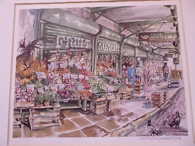 Seattle Pike Place Market Signed Watercolor Print #1/250 Sarah Clementson Yaeger • $34.89