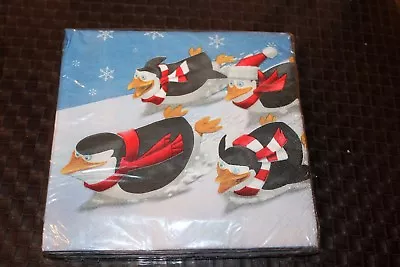 New Merry Madagascar  Christmas Penguins Luncheon Napkins  Party Supplies • $3