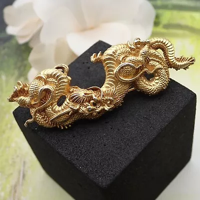 Vintage Alva Museum Dragon Gold Tone Pin Brooch • $39.95