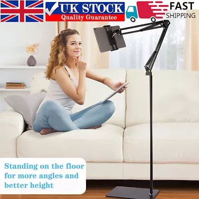 Tablet Floor Stand Height Adjustable Universal Holder For (3.5 -13 )  Phone IPad • £16.77