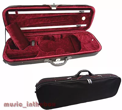 New Color Enhanced 4/4 Foamed/Oblong Shape Violin Case + Free Violin String Set • $89.99