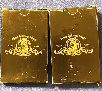 METRO GOLDWYN MAYER MGM LION LOGO Playing Cards Box’s Open Cards Sealed Vintage • $7.99