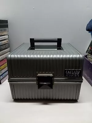 HTF Vintage 90s Sassaby Makeup Travel Trunk Case FROSTED • $15.99