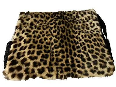Vintage Leopard Fur Pattern Muff Hand Warmer Purse • $366.66