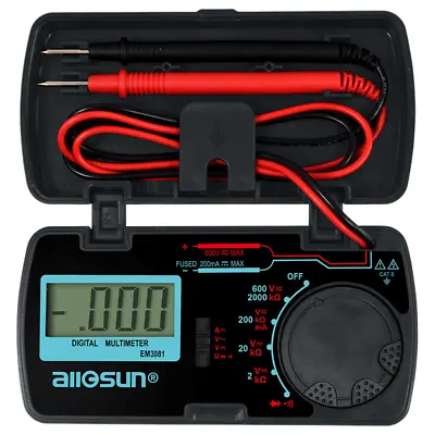 Pocket Digital Multimeter Auto Tester AC DC DMM Amp Ohm Diode Continuity LCD • $11.36