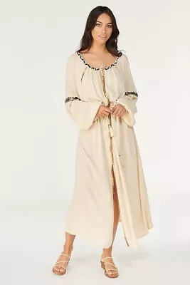 *New* TIGERLILY Cream Navia Tiana Midi Dress SIZE 14  Boho Gypsy Grecian • $129.50