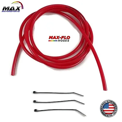 6’ X 1/8” (3.2mm) ID X 1/4” OD NUKE RED FUEL LINE GAS TUBE SMALL CARB VENT HOSE • $12.95