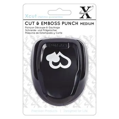 Xcut Medium Craft Punch Cut & Emboss Entwined Hearts Card Making & Scrap Booking • £4.99
