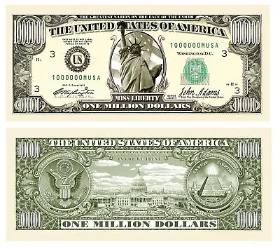 Wholesale Lot Of 50 - Traditional Million Dollar Bills • $14.95