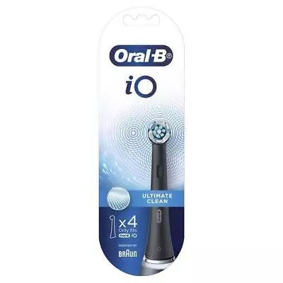 Oral B Power Toothbrush IO Ultimate Clean Refills Black 4 Pack • $52.39