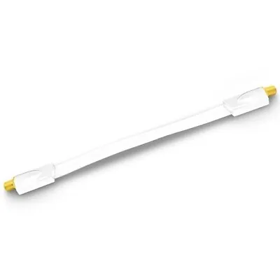 ARLI 26cm Flat Window Feed-Through Coaxial TV Cable Connector Gold • £4.99