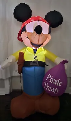 Gemmy Halloween 3.5ft Disney Mickey Mouse Pirate Treats Airblown Inflatable Rare • $51.99