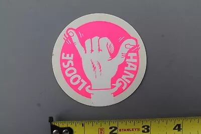 Hang Loose Shaka Neon Pink Clear 80's Aloha Hawaii V61B Vintage Surfing STICKER • $18