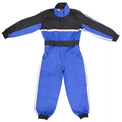 LEOPARD Kids Motocross Race Suit MX Overalls Blue Karting ATV Off Road Jumpsuits • £26.49