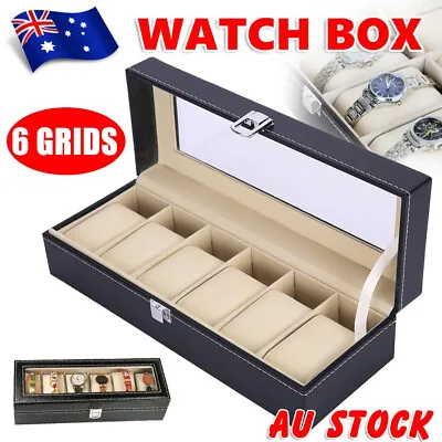 Watch Box Collection Display Case Holder Organizer Jewelry Storage Leather Boxes • $20.85