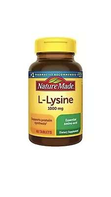 Nature Made L-Lysine 1000 Mg Dietary Supplement 60.0 Servings (Pack Of 1)  • $19.99