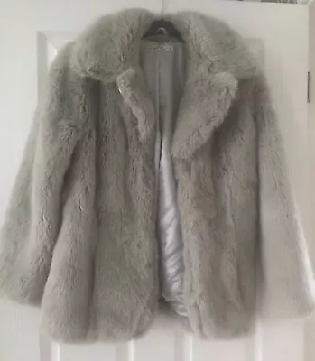 Miss Selfridge Faux Fur Coat. • £15