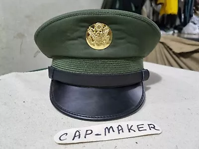 USA Army Officers Peaked Service Cap Military • $71.24