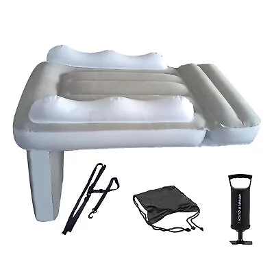 Inflatable Toddler Travel Bed Car Plane Bed For Kids Seat Extender Air Mattress • £75.59