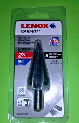 Lenox Vari-Bit Step Drill Bit 1/2 _1  12.7mm_25.4 Mm • $19.99