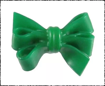 Vintage Realistic Celluloid Bow Button Vivid Green • $2.99