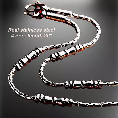 Real Necklace Chain Stainless Hanging Thai Buddha Amulet Pendant Length 26  4mm. • $43.52