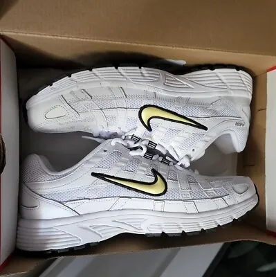 Nike Air P-6000 TRK3 Pegasus 10 White Black Lemon Chiffon Zoom Yellow • $170