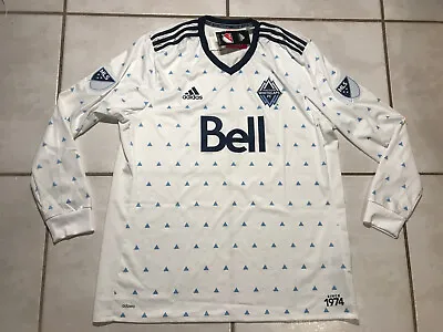 NWT ADIDAS ADIZERO Vancouver Whitecaps FC MLS 2018 Long Sleeve Jersey Men Large • $89.99