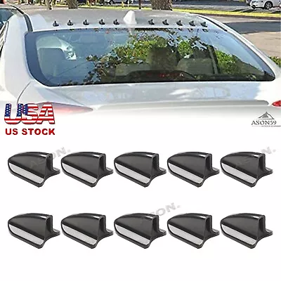 10x Shark Fin Diffuser Vortex Generator Carbon Fiber For Car Roof Spoiler Bumper • $8.59