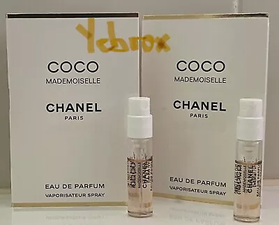 2 Chanel Coco Mademoiselle Eau De Parfum EDP Sample Spray Vials 1.5ml/.05oz L@@K • $22.95