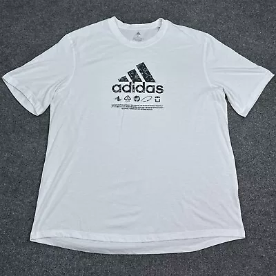 Adidas Primegreen Aeroready T Shirt Mens Size XL White Recycle Logo Tee • $15.10