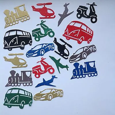 Vehicles / Transport Die Cut Shapes - Sets Of 18 Pcs In Assorted Colours • £2.25