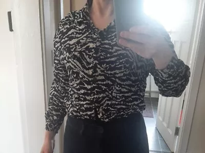 Zara Blouse M - Zebra Style  • £3