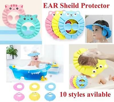 £4.99 • Buy Adjustable Baby Kids Shampoo Bath Shower Hat Cap Wash Hair Waterproof Ear Shield
