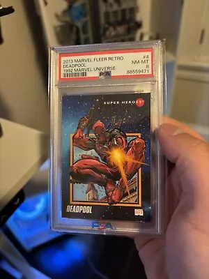 2013 Marvel Fleer Retro 1992 Universe Deadpool PSA 8 • £95.02